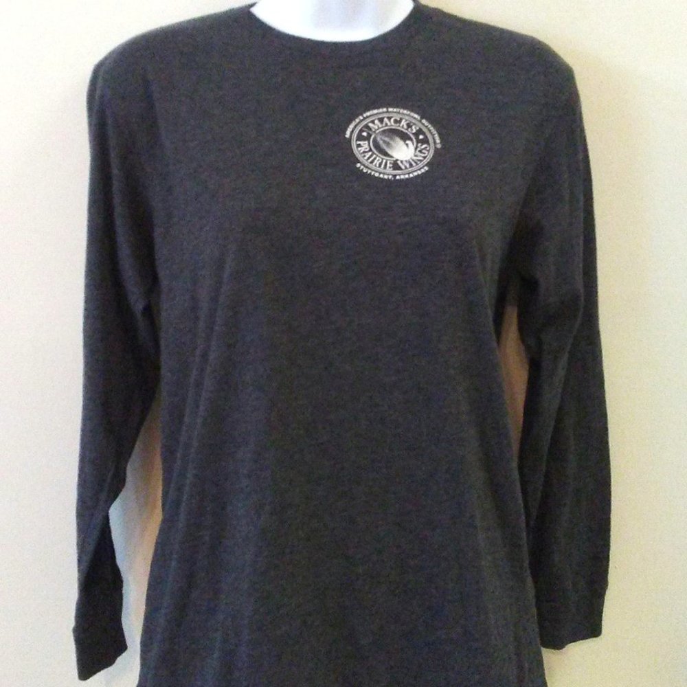 Mack's Prairie Wings Youth Large tee - dark gray